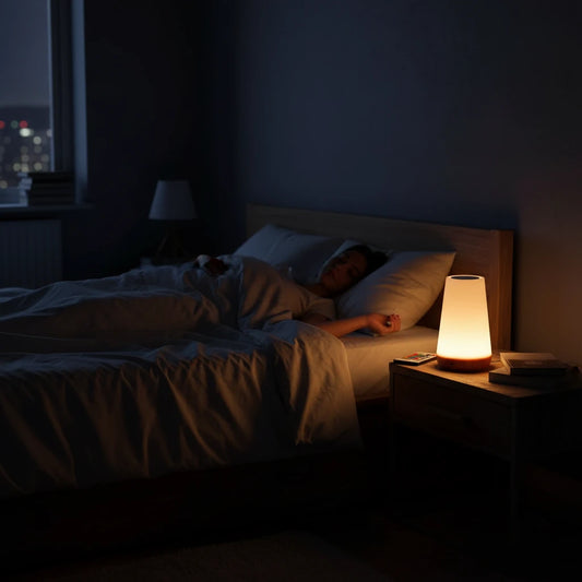 Lampka nocna LED RGB – regulacja jasności + zdalnie sterowana